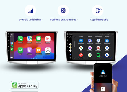 Volkswagen Passat CarPlay autoradio | 2010 t/m 2014 | Denago DNG-A243 | 9 inch | Android 13 | Draadloos CarPlay & Android Auto