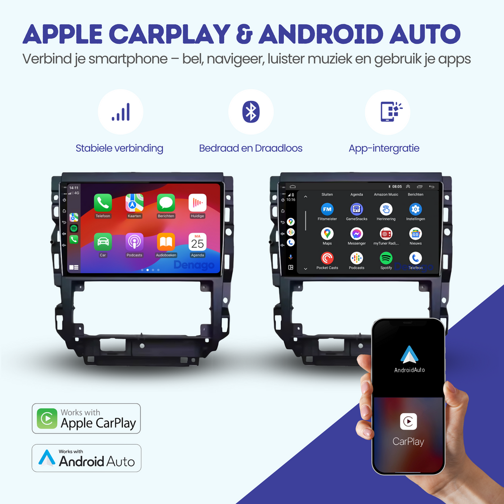 Radio para coche Volkswagen Golf 4 CarPlay | 2004 a 2008 | Denago DNG-A30 | 9 pulgadas | Androide 13 | CarPlay inalámbrico y Android Auto
