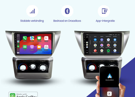 Mitsubishi Lancer IX CarPlay autoradio | 2003 t/m 2007 | Denago DNG-A151 | 9 inch | Android 13 | Draadloos CarPlay & Android Auto
