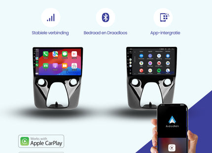 Toyota Aygo X-wave CarPlay autoradio | 2015 t/m 2021 | Denago DNG-A263 | 10 inch | Android 13 | Draadloos CarPlay & Android Auto