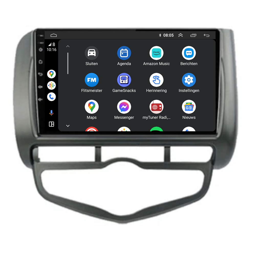 CarPlay Honda Jazz | Android 13 | Autoradio | 2005 t/m 2008 | Carplay & Android Auto