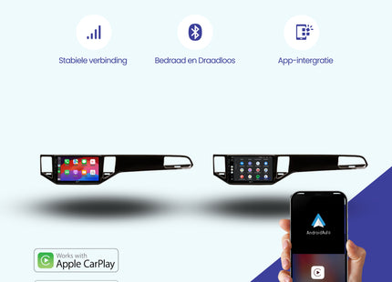 Volkswagen Golf Sportsvan | 2015 t/m 2021 | CarPlay autoradio | Denago DNG-A258 | 10 inch | Android 13 | Draadloos CarPlay & Android Auto
