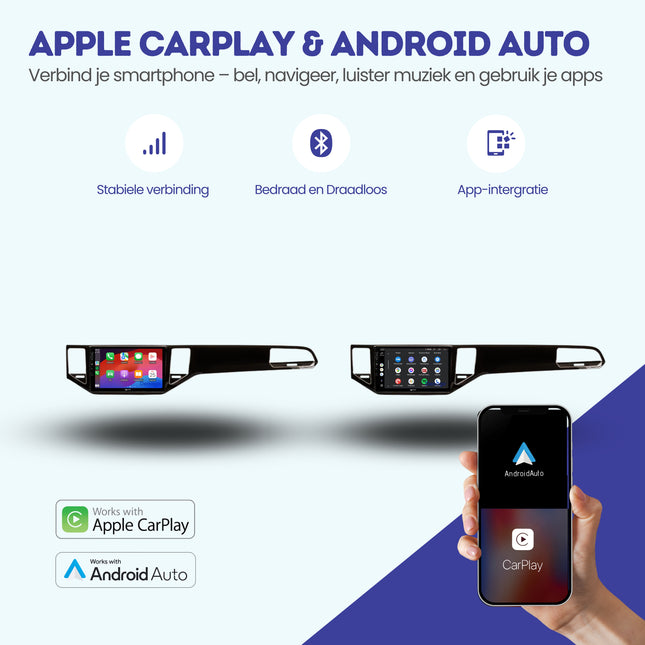 Volkswagen Golf Sportsvan | 2015 t/m 2021 | CarPlay autoradio | Denago DNG-A258 | 10 inch | Android 13 | Draadloos CarPlay & Android Auto