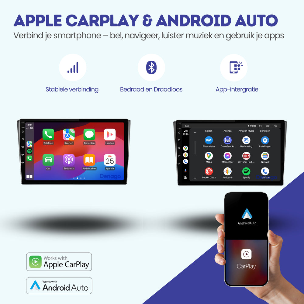Mazda CX-9 CarPlay autoradio | 2007 t/m 2015 | Denago DNG-A201 | 10 inch | Android 13 | Draadloos CarPlay & Android Auto