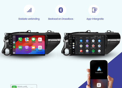 Toyota Hilux CarPlay autoradio | 2015 t/m 2020 | Denago DNG-A331 | 9 inch | Android 13 | Draadloos CarPlay & Android Auto