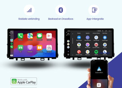 Kia Rio CarPlay autoradio | 2016 t/m 2018 | Denago DNG-A292 | 9 inch | Android 13 | Draadloos CarPlay & Android Auto