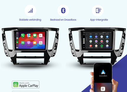 Mitsubishi Pajero CarPlay autoradio | 2019 t/m 2025 | Denago DNG-A186 | 9 inch | Android 13 | Draadloos CarPlay & Android Auto