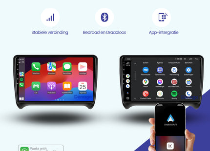 Audi TT CarPlay car radio | 2006 to 2014 | Denago DNG-A325 | 9 inches | Android 13 | Wireless CarPlay & Android Auto