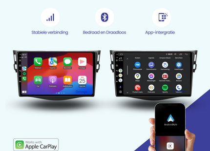 Toyota RAV4 Autoradio | 2006 t/m 2013 | Android 13 & CarPlay