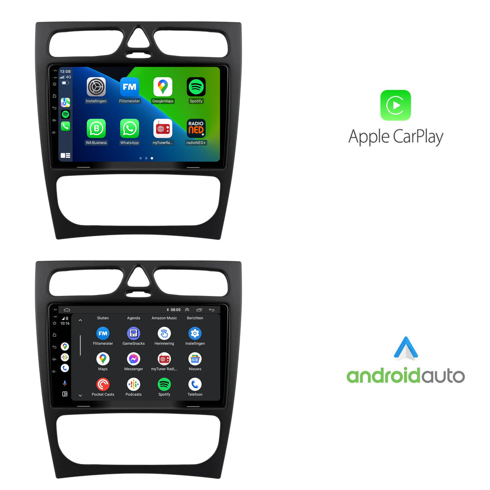 Mercedes Clase C W203 | Androide 13 | Radio de coche | 2000 a 2004 | CarPlay y Android Auto
