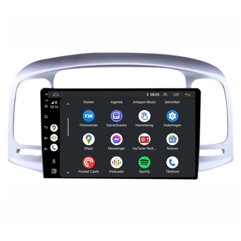 Acento Hyundai | Androide 13 | Radio de coche | 2007 a 2011 | Carplay y Android Auto