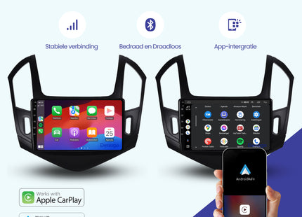 Chevrolet Cruze CarPlay autoradio | 2012 t/m 2014 | Denago DNG-A169 | 9 inch | Android 13 | Draadloos CarPlay & Android Auto