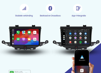 Opel Astra K CarPlay autoradio | 2015 t/m 2021 | Denago DNG-A332 | 9 inch | Android 13 | Draadloos CarPlay & Android Auto