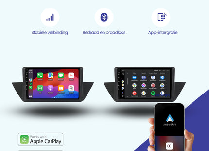 BMW X1 E84 CarPlay autoradio | 2010 t/m 2015 | Denago DNG-A195 | 9 inch | Android 13 | Draadloos CarPlay & Android Auto