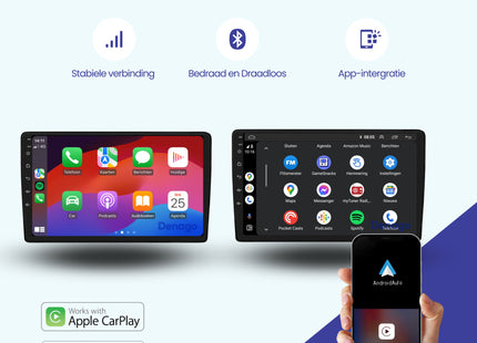 Audi A4 CarPlay autoradio | 2000 t/m 2013 | Denago DNG-A194 | 9 inch | Android 13 | Draadloos CarPlay & Android Auto