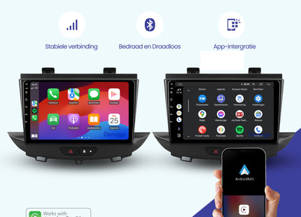 Opel Crossland CarPlay autoradio | 2016 t/m 2020 | Denago DNG-A330 | 9 inch | Android 13 | Draadloos CarPlay & Android Auto