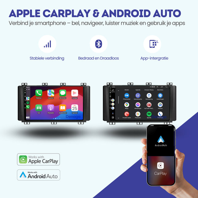 Seat Ateca CarPlay autoradio | 2016 t/m 2020 | Denago DNG-A247 | 9 inch | Android 13 | Draadloos CarPlay & Android Auto