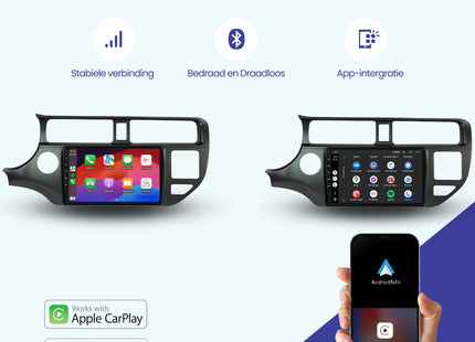 Kia Rio CarPlay autoradio | 2011 t/m 2014 | Denago DNG-A160 | 9 inch | Android 13 | Draadloos CarPlay & Android Auto
