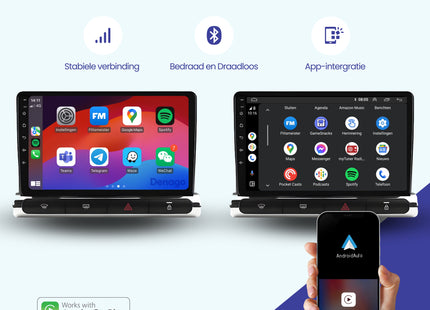 Citroën C3 CarPlay autoradio | Denago DNG-A307 |  9 inch | Android 13 | Draadloos CarPlay & Android Auto