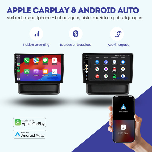 Nissan Primastar CarPlay autoradio | 2009 t/m 2014 | Denago DNG-A268 | 10 inch | Android 13 | Draadloos CarPlay & Android Auto