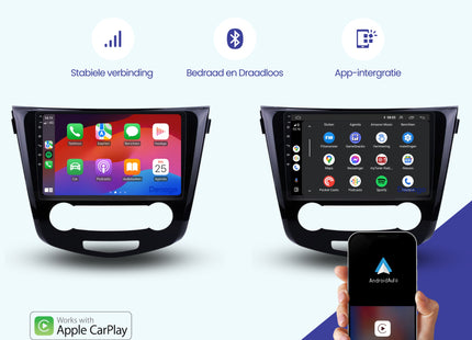 Nissan X-Trail CarPlay autoradio | 2014 t/m 2021 | Denago DNG-A109 | 10 inch | Android 13 | Draadloos CarPlay & Android Auto