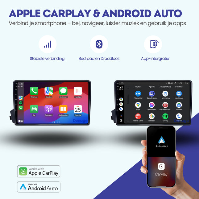 Autoradio SsangYong Actyon CarPlay | 2005 à 2011 | Denago DNG-A250 | Écran 9 pouces | Android 13 | CarPlay sans fil & Android Auto