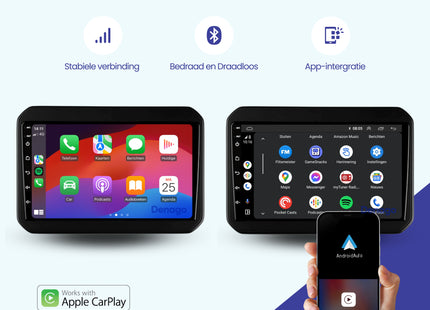 Suzuki Ignis CarPlay autoradio | 2016 t/m 2020 | Denago DNG-A158 | 9 inch | Android 13 | Draadloos CarPlay & Android Auto