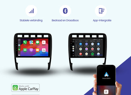 Porsche Cayenne CarPlay autoradio | 2002 t/m 2010 | Denago DNG-A208 | 9 inch | Android 13 | Draadloos CarPlay & Android Auto