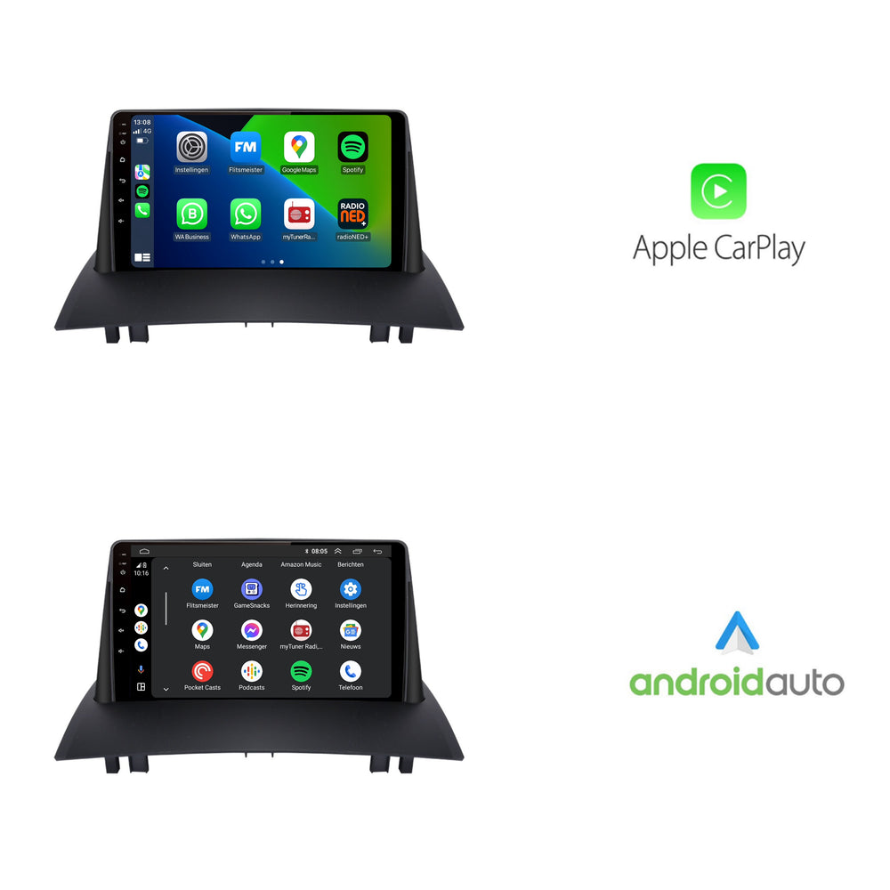Renault Mégane 2 | Androide 13 | Radio de coche | 2003 a 2008 | CarPlay y Android Auto
