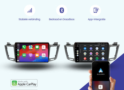 Toyota RAV4 CarPlay autoradio | 2013 t/m 2018 | Denago DNG-A249 | 9 inch | Android 13 | Draadloos CarPlay & Android Auto