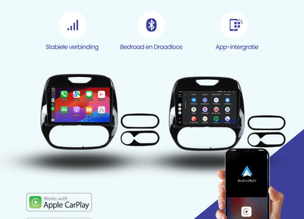 Renault Captur CarPlay autoradio | 2017 t/m 2019 | Denago DNG-A246 | 9 inch | Android 13 | Draadloos CarPlay & Android Auto