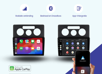 Volkswagen Caddy CarPlay autoradio | 2004 t/m 2010 | Denago DNG-A240 | 9 inch | Android 13 | Draadloos CarPlay & Android Auto