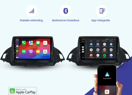 Ford Kuga CarPlay autoradio | 2013 t/m 2017 | Denago DNG-A87 | 9 inch | Android 13 | Draadloos CarPlay & Android Auto