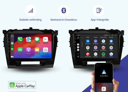 Suzuki Vitara CarPlay autoradio | 2015 t/m 2023 | Denago DNG-A125 | 9 inch | Android 13 | Draadloos CarPlay & Android Auto