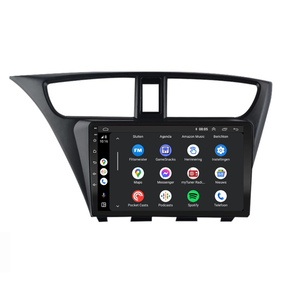 Honda Civic | Android 13 | Autoradio | 2012 t/m 2016 | Carplay & Android Auto