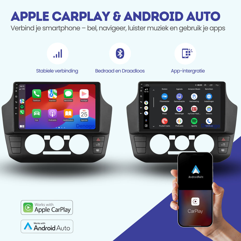 Autoradio Seat Mii CarPlay | 2017 à 2021 | Denago DNG-A262 | 9 pouces | Android 13 | CarPlay sans fil & Android Auto