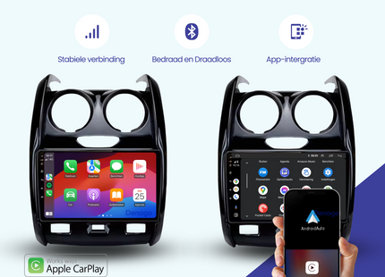 Dacia Duster Autoradio | 2013 t/m 2017 | Android 13 & CarPlay