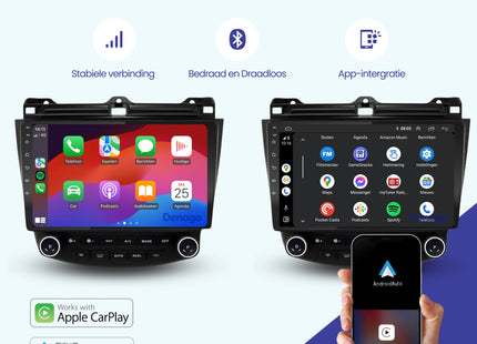 Honda Accord CarPlay autoradio | 2003 t/m 2008 | Denago DNG-A168 | 9 inch | Android 13 | Draadloos CarPlay & Android Auto