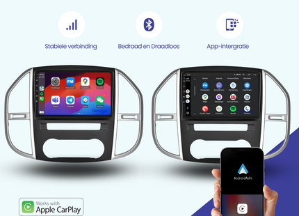 Mercedes Vito Autoradio | 2015 t/m 2024 | Android 13 & CarPlay