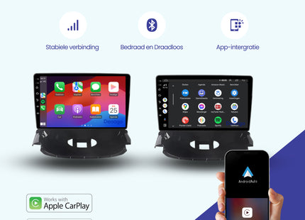 Peugeot 206 & Citroën C2 CarPlay autoradio | 2004 t/m 2013 | Denago DNG-A218 | 9 inch | Android 13 | Draadloos CarPlay & Android Auto