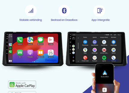 Toyota Corolla CarPlay autoradio | 2018 t/m 2020 | Denago DNG-A144 | 9 inch | Android 13 | Draadloos CarPlay & Android Auto