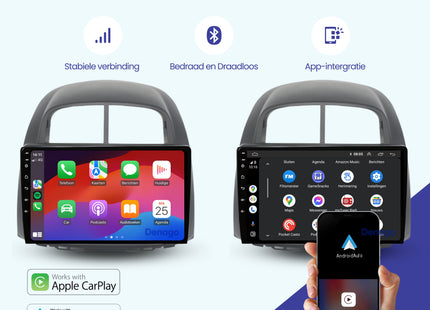 Daihatsu Sirion CarPlay autoradio | 2013 t/m 2018 | Denago DNG-A146 | 9 inch | Android 13 | Draadloos CarPlay & Android Auto