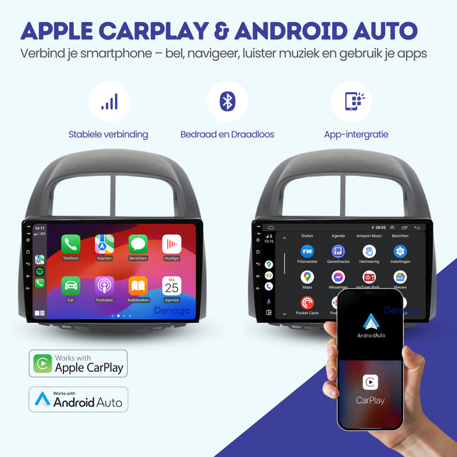 Daihatsu Sirion CarPlay autoradio | 2013 t/m 2018 | Denago DNG-A146 | 9 inch | Android 13 | Draadloos CarPlay & Android Auto