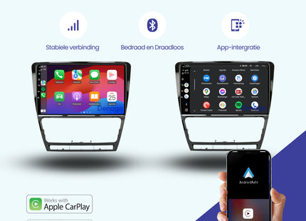 Skoda Octavia CarPlay autoradio | 2007 t/m 2012 | Denago DNG-A282 | 9 inch | Android 13 | Draadloos CarPlay & Android Auto