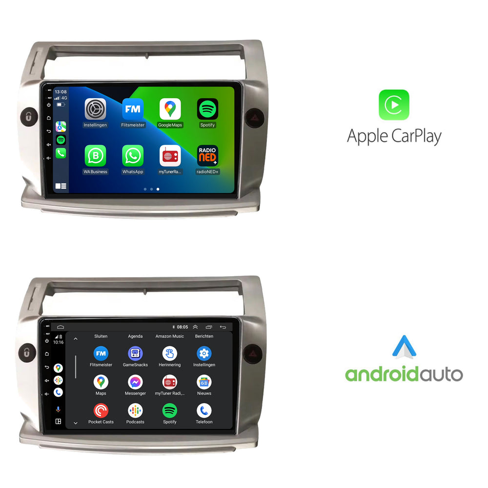 Citroën C4 | Androide 13 | Radio de coche | 2004 a 2010 | Carplay y Android Auto