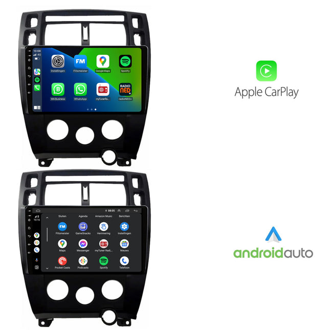 Hyundai Tucson | Android 13 | Autoradio | 2004 t/m 2010 | Carplay & Android Auto | Zwart