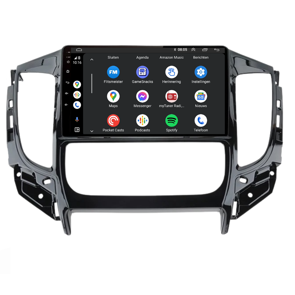 Mitsubishi Tritón | Androide 13 | Radio de coche | 2015 a 2022 | Carplay y Android Auto