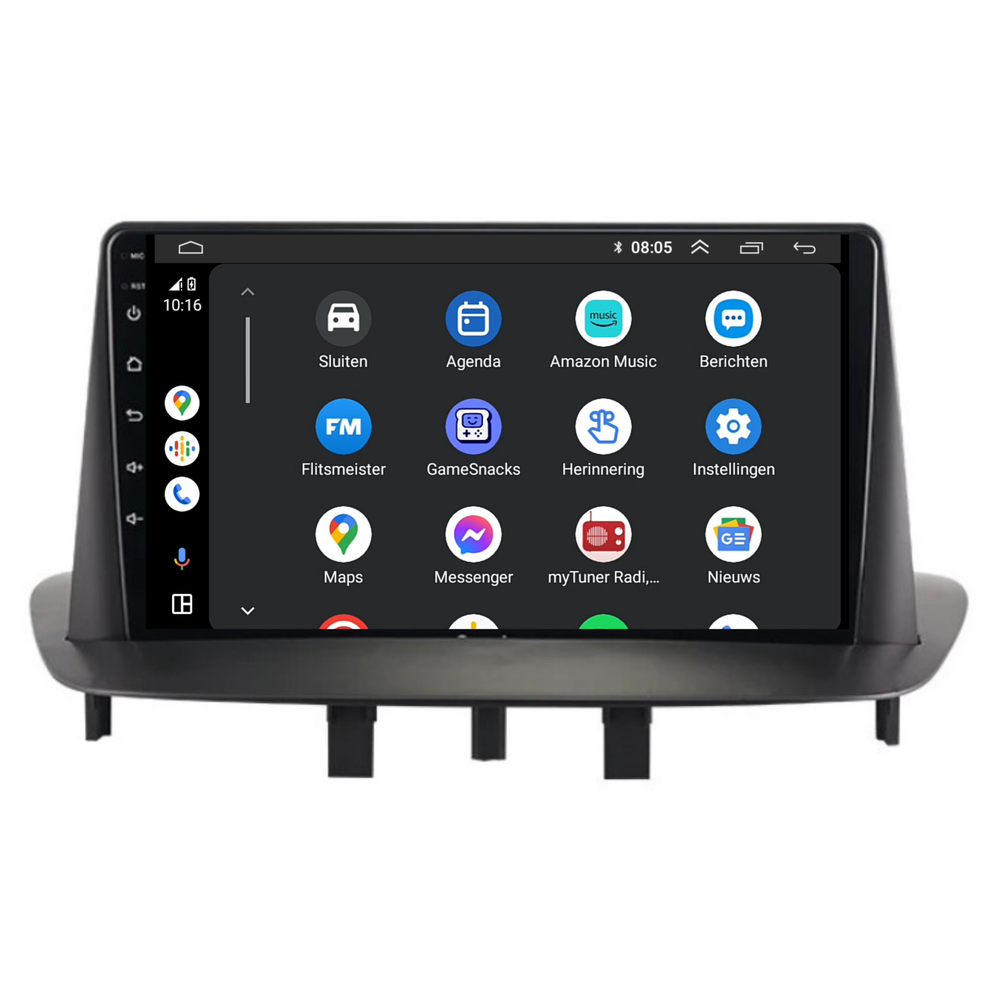 Renault Mégane 3 | Fluencia | Androide 13 | Radio de coche | 2008 a 2016 | Carplay y Android Auto