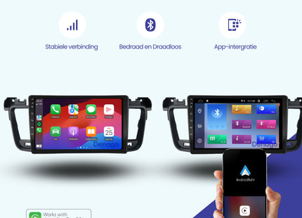 Peugeot 508 CarPlay autoradio | 2011 t/m 2018 | Denago DNG-A322 | 9 inch | Android 13 | Draadloos CarPlay & Android Auto