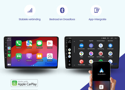 Kia Cee’d CarPlay autoradio | 2006 t/m 2011 | Denago DNG-A210 | 9 inch | Android 13 | Draadloos CarPlay & Android Auto